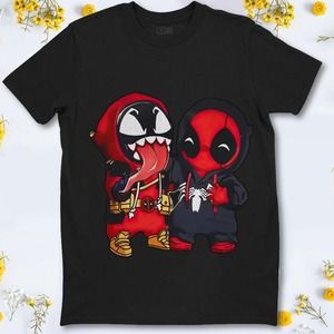 Deadpool And Venom Cosplay Being Friends T-shirt Unisex T-Shirt For Men Women
